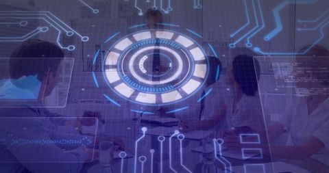 Business Executive Engaging with Interactive Holographic Interface - Download Free Stock Images Pikwizard.com