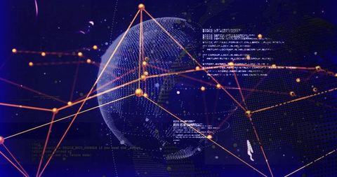 digital data and global network connections on earth background - Download Free Stock Images Pikwizard.com