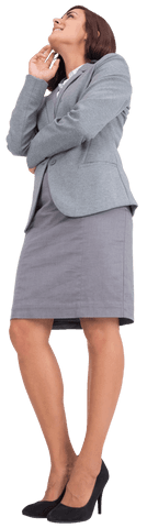 Transparent PNG Biracial Businesswoman Contemplating Opportunity