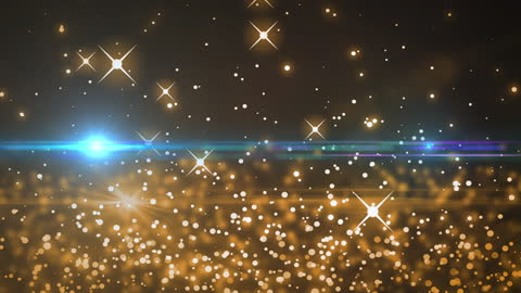 Glowing Light Spots with Starry Background