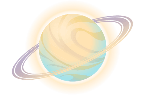 surreal flat design ringed planet with pastel swirls - Download Free Stock Videos Pikwizard.com