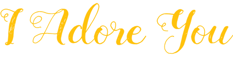 Romantic 'i adore you' phrase on transparent background