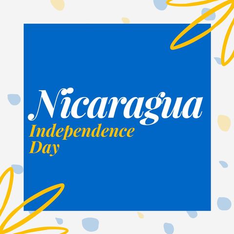 Nicaragua Independence Day Celebration with Festive Design - Download Free Stock Templates Pikwizard.com