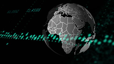 Digital Animation of Data Processing Over Globe
