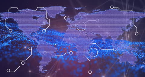 Global Digital Network With Technology Interface