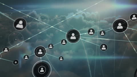 Digital Connectivity Network Interface with Abstract Background