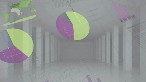 Digital Data Visualization in Modern Server Room