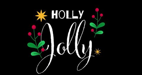 Holly Jolly Holiday Decoration Greeting - Download Free Stock Images Pikwizard.com