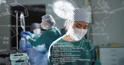 Advanced Medical Technology with Focused Surgical Team