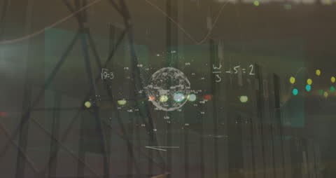 Animation of Global Data Processing with Mathematical Elements