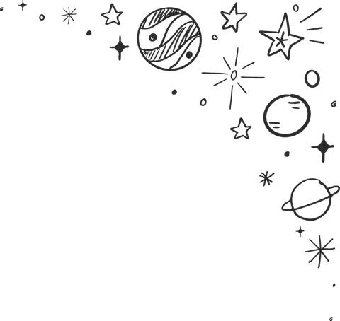 Cosmic Doodles with Stars and Planets on Transparent Background - Download Free Stock Videos Pikwizard.com