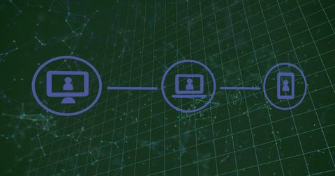 Digital Interface Linking Network with Mathematical Equations - Download Free Stock Images Pikwizard.com