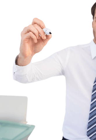Professional Businessman Writing with Transparent Background - Download Free Stock Videos Pikwizard.com