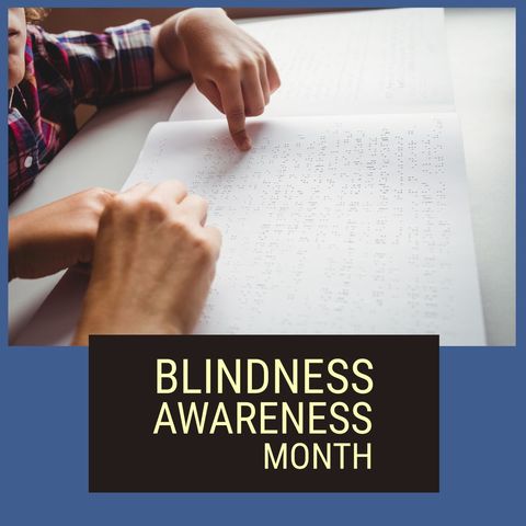Child Reading Braille Celebrating Blindness Awareness Month - Download Free Stock Templates Pikwizard.com