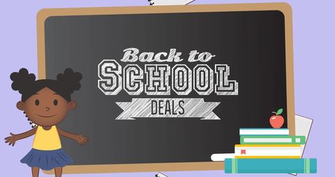 Back to School Chalkboard Promotion with Supplies - Download Free Stock Images Pikwizard.com