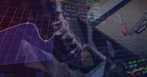 Engineering hand manipulating tools with digital chart overlay