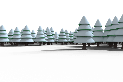snow-covered cartoon trees on transparent background - Download Free Stock Videos Pikwizard.com