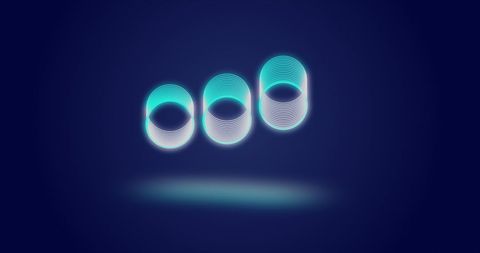 Abstract Neon Circles on Navy Background - Download Free Stock Images Pikwizard.com