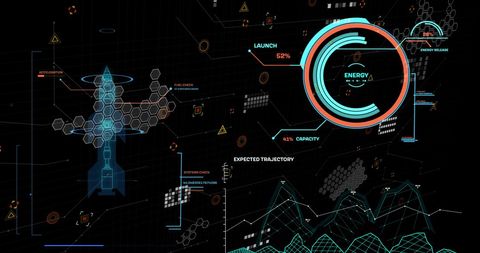 Futuristic Digital Data Interface with Energy Analysis - Download Free Stock Images Pikwizard.com