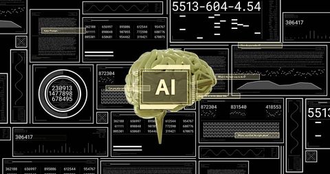 Abstract AI Concepts with Brain and Data Analytics Overlays - Download Free Stock Images Pikwizard.com