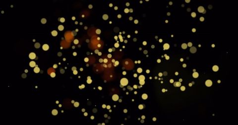Abstract Golden Light Bokeh Background with Movement
