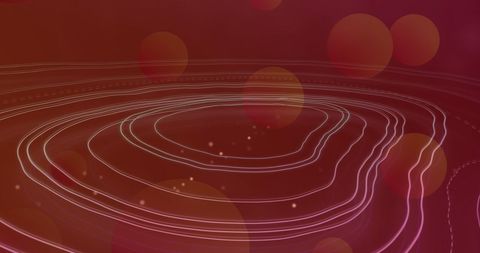 Flowing Abstract Lines and Dots on Orange Background - Download Free Stock Images Pikwizard.com
