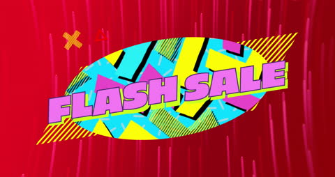 Colorful Flash Sale Animation with Dynamic Motion