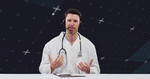 Telemedicine Doctor Engaging with Patients through Technology