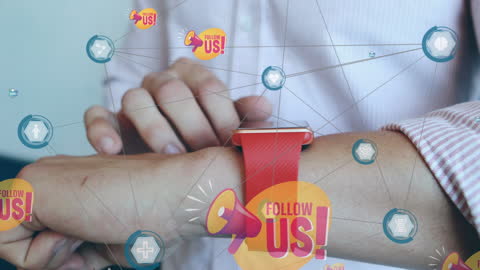 Animated Social Media and Tech Networking with a Smartwatch