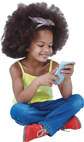 transparent cheerful child sitting using a smartphone - Download Free Stock Videos Pikwizard.com