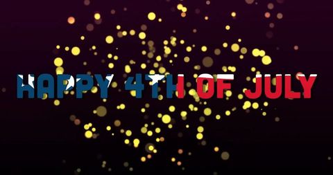 Patriotic 4th of july celebration with golden bokeh lights