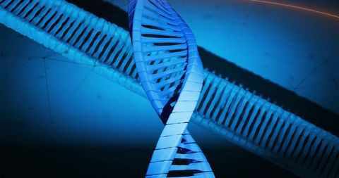 Abstract Blue DNA Helix Technology Concept Background - Download Free Stock Images Pikwizard.com