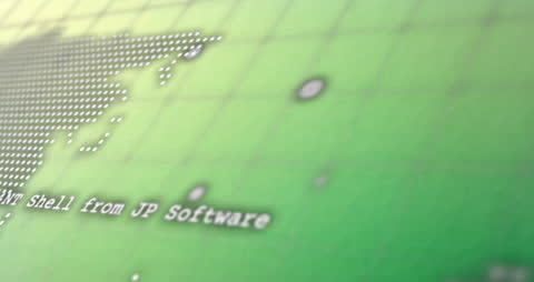 Digital Data Processing Animation on Green Background