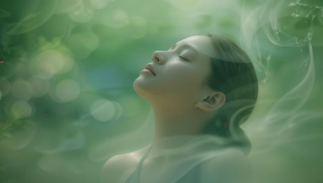 Serene Woman Embracing Nature's Tranquility