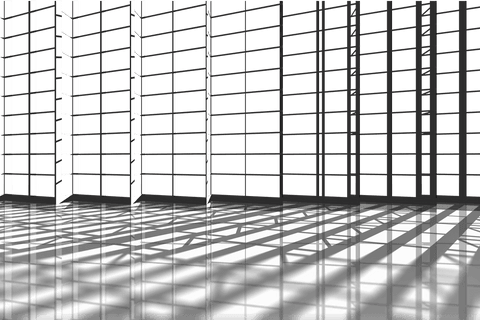 empty geometric room illustration with shadows on transparent background - Download Free Stock Videos Pikwizard.com