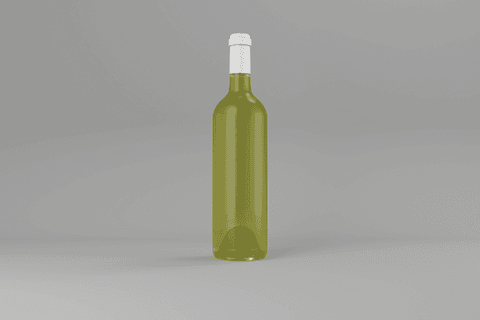 transparent green wine bottle against gray background - Download Free Stock Videos Pikwizard.com