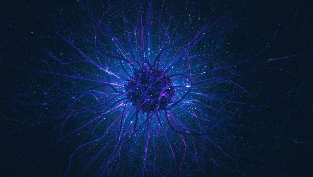 Electric Blue Network Sphere in Virtual Cosmic Void