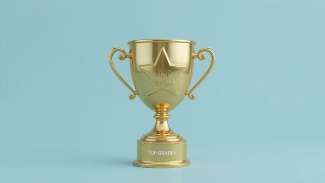 Golden trophy cup celebrating academic excellence