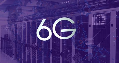 6G Technology Abstract with Digital Interface and Server Room - Download Free Stock Images Pikwizard.com