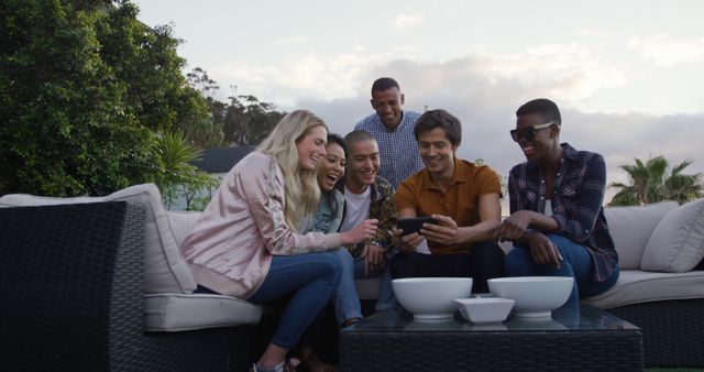 Diverse Group of Friends Enjoying Outdoor Gathering - Download Free Stock Images Pikwizard.com