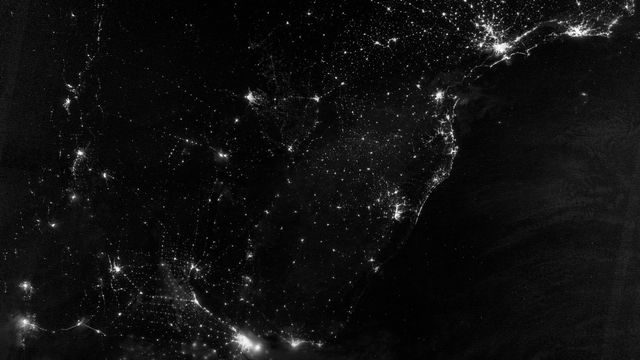 Nighttime Lights Along Atlantic Coast of South America from Suomi NPP Satellite, 2012 - Download Free Stock Photos Pikwizard.com