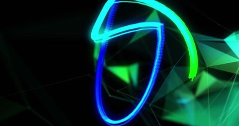 Glowing Blue and Green Light Trails on Dark Background - Download Free Stock Images Pikwizard.com