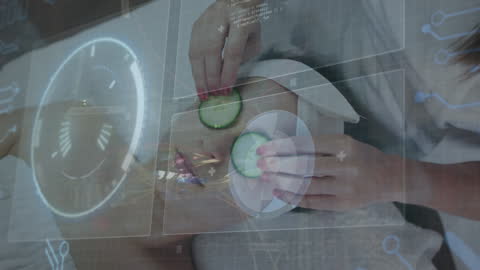 Digital Data Interface Over Virtual Technology Concept