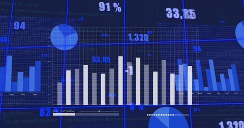 Dynamic Financial Data Analysis on Modern Virtual Screen - Download Free Stock Images Pikwizard.com