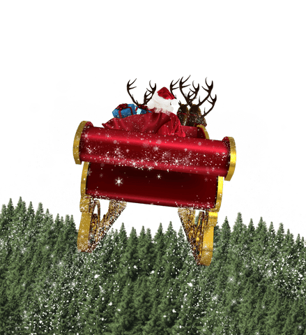 transparent santa claus in flying sleigh with gifts on christmas eve - Download Free Stock Videos Pikwizard.com