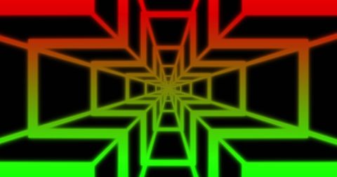 Hypnotic neon's geometric loop for background animation