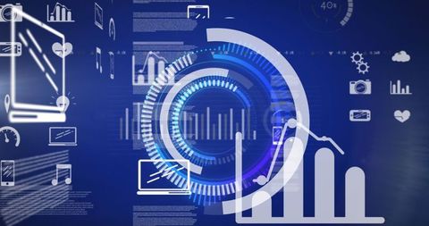 Futuristic Digital Data Visualization Technology Interface - Download Free Stock Images Pikwizard.com