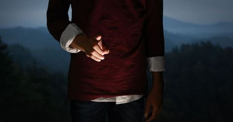 Teenager Exploring Forest Night with Flashlight - Download Free Stock Images Pikwizard.com
