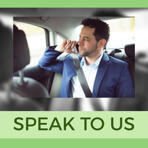 Reflective man in car encouraging discourse on mental health