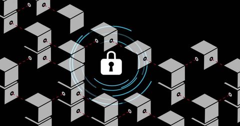 Secure Digital Blockchain Technology Background Illustration - Download Free Stock Images Pikwizard.com